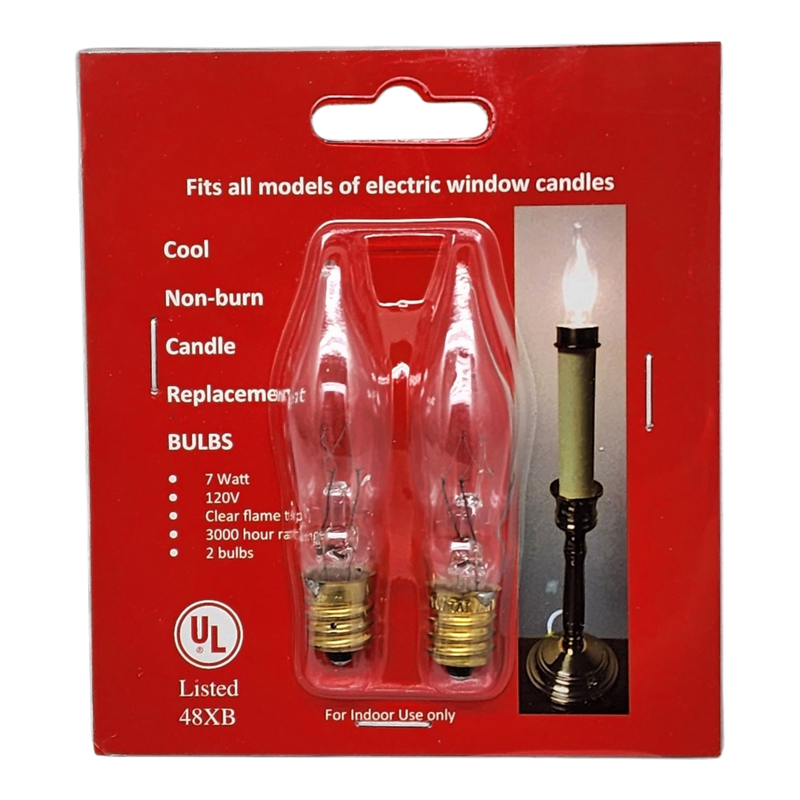 Electric Candle Lightbulbs - 2 pack