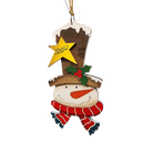Rustic Wooden Ornament - Snowman in Tophat