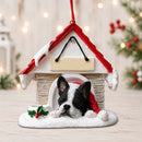 Ceramic Doghouse Ornament - Boston Terrier - Animals - by E&S Pets - view 2