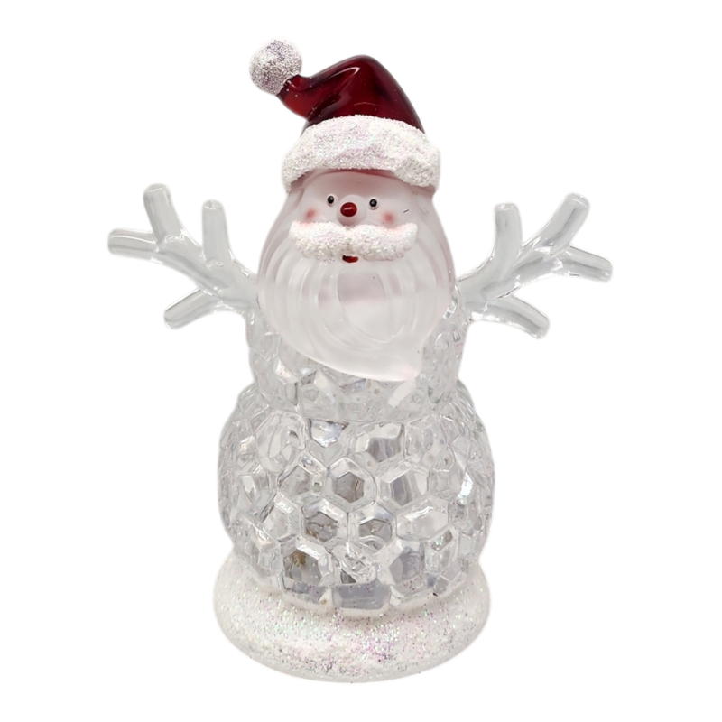 Lighted Shimmer Santa - 4.5 inch