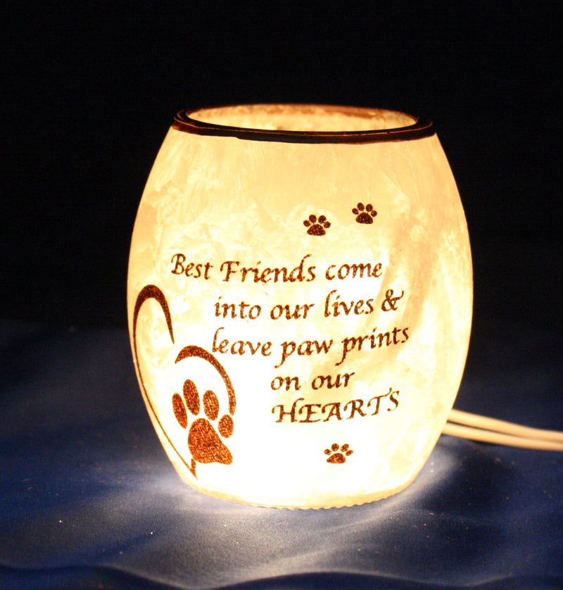 Best Friends Pet Lighted 3 Inch Vase - Paw Prints - The Country Christmas Loft