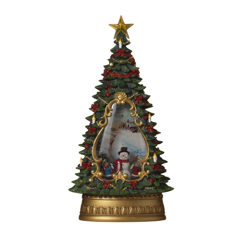 Lighted Tree Spinning Waterglobe -