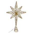 8-Point Gold Metal Star Treetop - 19.7 Inches