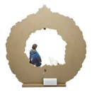 Lighted Nativity Tabletop Wreath -17 Inch