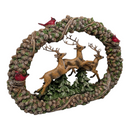Leaping Deer in Wreath Figurine - Christmas >> Decor - by Roman - view 3