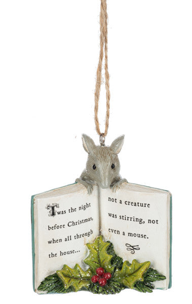 Mouse Storybook Ornament – Twas the Night