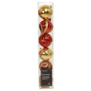 Vibrant Red and Gold Shatterproof Oversize Ornament Set - Christmas >> Ornaments >> Shatterproof - by Decoris
