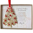 Gold Cardinal Tree Ornament