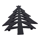 Cast Iron Matte Black Christmas Tree Trivet
