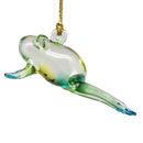 Playful Frog Glass Ornament