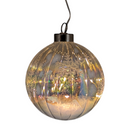 Lighted USB Clear Iridescent Glass Ball Ornament - Streaked - Christmas >> Ornaments - by Kurt Adler