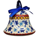 Ceramic Holiday Bell - Snowflake Delight Pattern