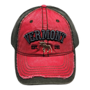 2 Tone Embroidered Hat - Vermont 1791 Moose - Cranberry and Olive - Clothing >> Hats & Mittens - by Vermont Illustrating