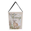 Fiber Optic Lighted Canvas Art - Winter Blessing Deer