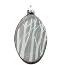 Glass Holiday Bird Design Ornament - Chickadee