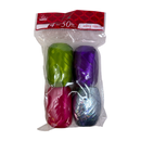 Curling Ribbon Eggs 4 Pack - Purple / Magenta / Green / Silver