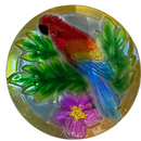 Parrot  Fused Glass Bird Bath - Home & Living >> Garden - by Gerson - view 2