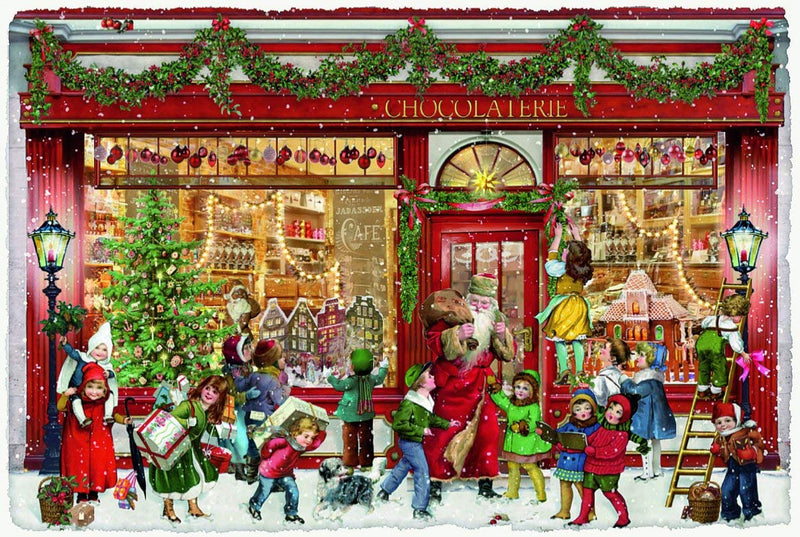 Around the Town Advent Calendar Card - - The Country Christmas Loft