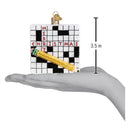 Crossword Puzzle  Glass Ornament