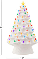 Nostalgic Ceramic Christmas Tree - White - 18 inch
