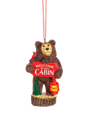Bear Ornament - Welcome To Our Cabin