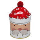 Gift Tin with Pom Pom Hat - Santa