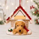 Ceramic Doghouse Ornament - Airedale - Animals - by E&S Pets