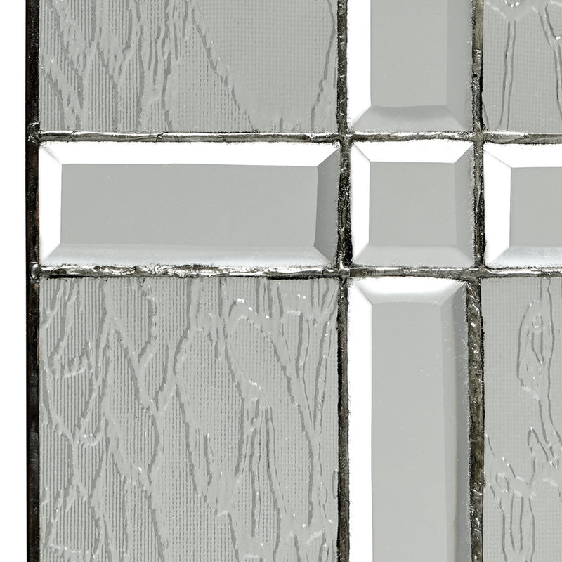 Beveled Cross Clear Glass Window Panel