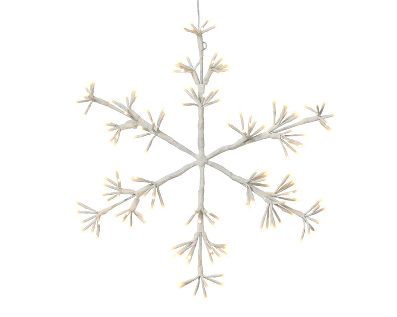 Brilliant Winter Wonderland Metal Snowflake - Warm White