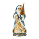 Twilight Elegance: A Regal Santa in Blue and Gold