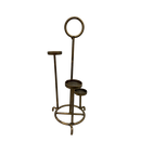 3 Level Glass Gold Candle Holder