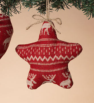 Ugly Sweater Lodge Ornament - Star - The Country Christmas Loft