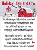 Holiday Highland Cow Charm