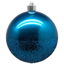 6" (150mm) Commercial Shatterproof Ball Ornament - Balmy Seas with Glitz Bottom - Christmas >> Ornaments >> Shatterproof - by