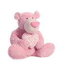 Strawberry Latte Teddy Bear With Stuffed Heart - Jumbo - Toy Shoppe >> Plush - by Aurora