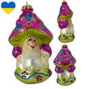 Enchanted Mushroom Pink Figurine - Christmas >> Ornaments >> Glass - by Christmas By Krebs - view 2