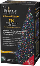 USB powered 750 Superbright LED (63 foot) Green Wire Multifunction Lights with Timer - Multicolor