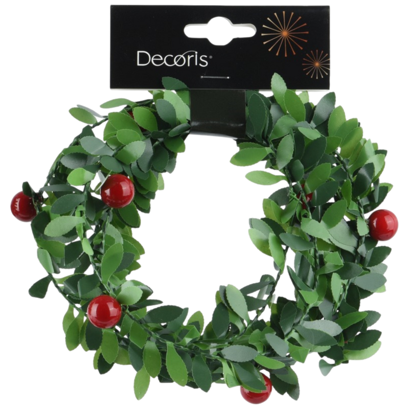 Whimsical Holly Garland - Berry Accents