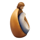 Modern Style Holy Family Carved Nativity - Color - 6 Inch - with Faces