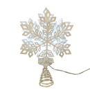 LED White Snowflake Tree Topper with timer
