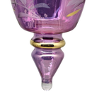Double Pointed Blown Glass Box Ornament - Purple
