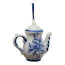 Porcelain Blue Teapot Ornament - Tall - Food & Drink - by Kurt Adler