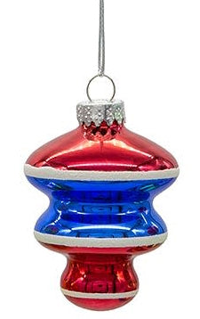 Glass Early Years Ornaments -  Red Blue and White