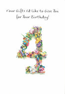 Four Gifts Birthday Card - The Country Christmas Loft