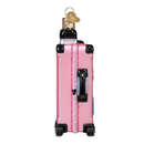 Pink Rolling Suitcase Ornament - Christmas >> Ornaments >> Glass - by Old World Christmas - view 3