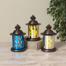 Floral Glass Cylinder Lantern - - Home & Living >> Lighting >> Novelty - by Gerson