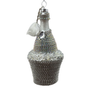 Bedazzled Champagne on Ice  Glass Ornament