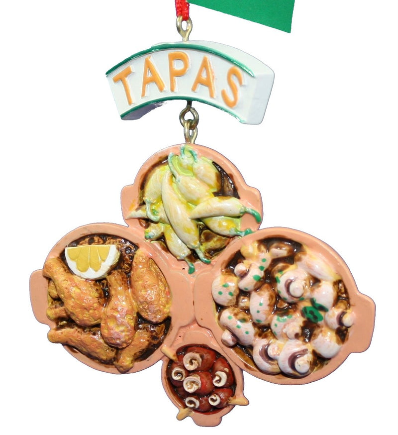 Resin Tapas Ornament - Green And Brown - The Country Christmas Loft