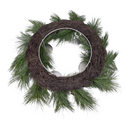 14 Inch Silver Advent Wreath With Pine - Christmas >> Advent - by Roman - view 5