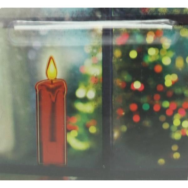 LED Window Cling Candle - Red - The Country Christmas Loft